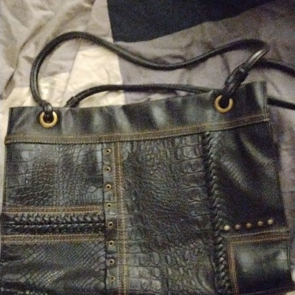 EUC Gorgeous animal print leather tote